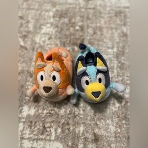 Bluey and Bingo Cartoon Character Slippers - Orange and Blue size 9/10C